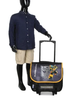 Cartable Trolley Transformers BumbleBee 38 Cm -Delsey Valises Boutique cartables scolaires dessins animes 775803z