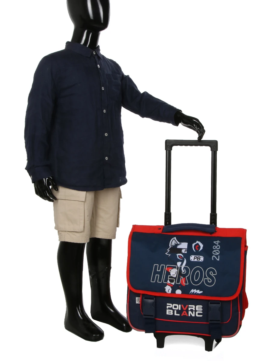 Cartable à Roulettes Poivre Blanc Boy Fox Hero 38 Cm 14 Cartable à Roulettes Poivre Blanc Boy Fox Hero 38 Cm – Image 14