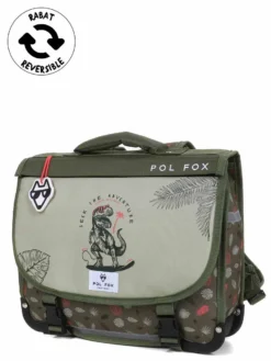 Cartable Réversible Pol Fox Dino Ride 35 Cm