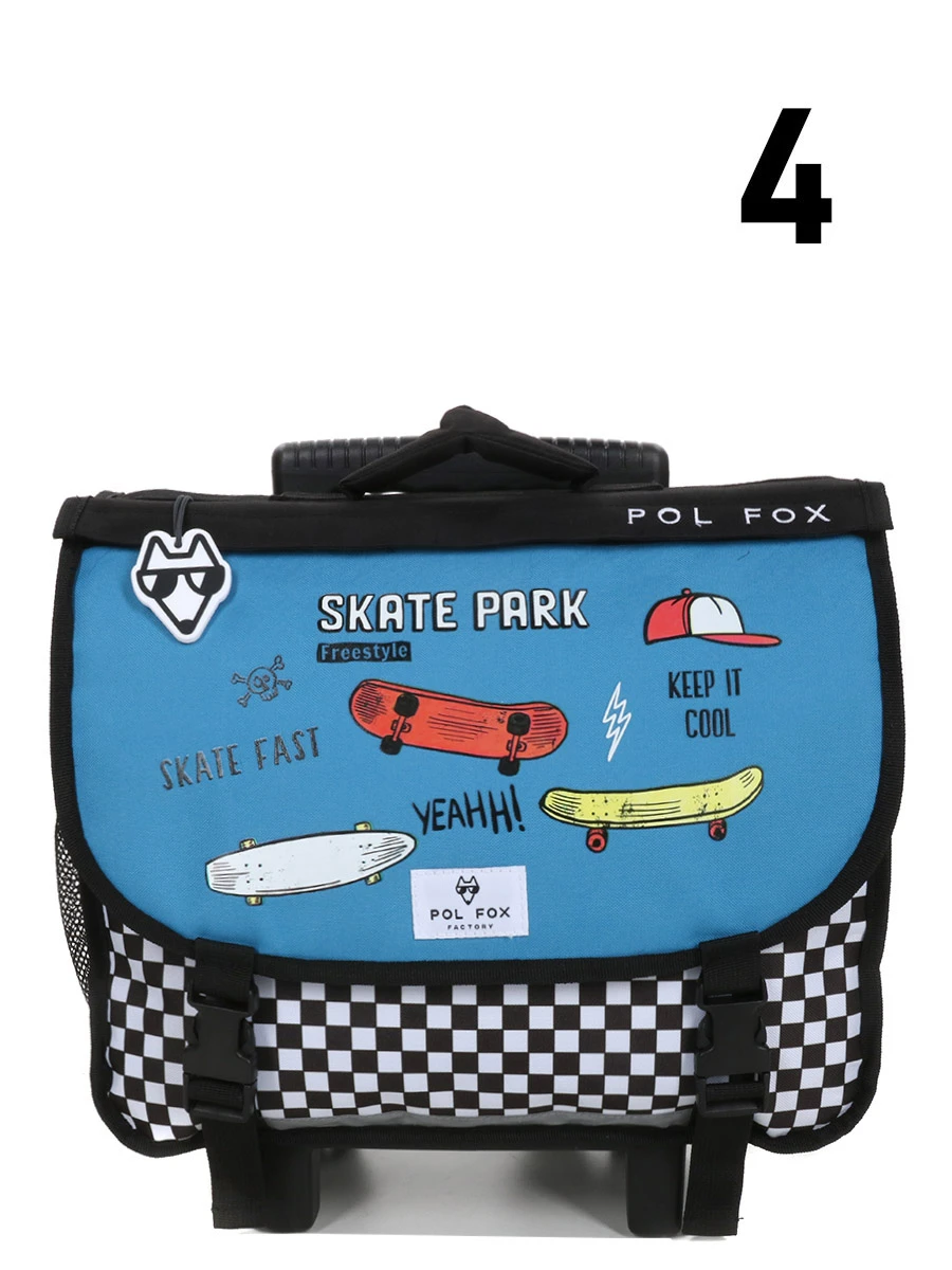 Cartable à Roulettes Réversible Pol Fox Skate 2 - 38 Cm 20 Cartable à Roulettes Réversible Pol Fox Skate 2 - 38 Cm – Image 20
