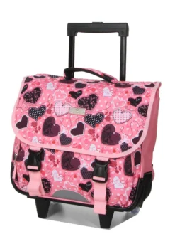 Cartable à Roulettes Snowball Romantique Coeur 38 Cm