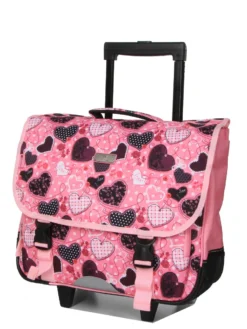 Cartable à Roulettes Snowball Romantique Coeur 41 Cm