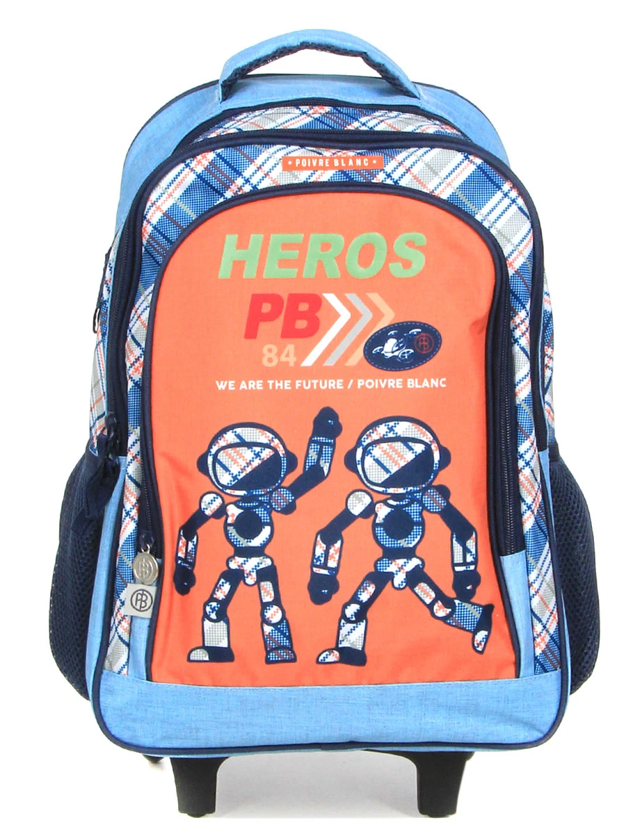 Sac à Dos à Roulettes Poivre Blanc Boy Robot 3 Sac à Dos à Roulettes Poivre Blanc Boy Robot – Image 3